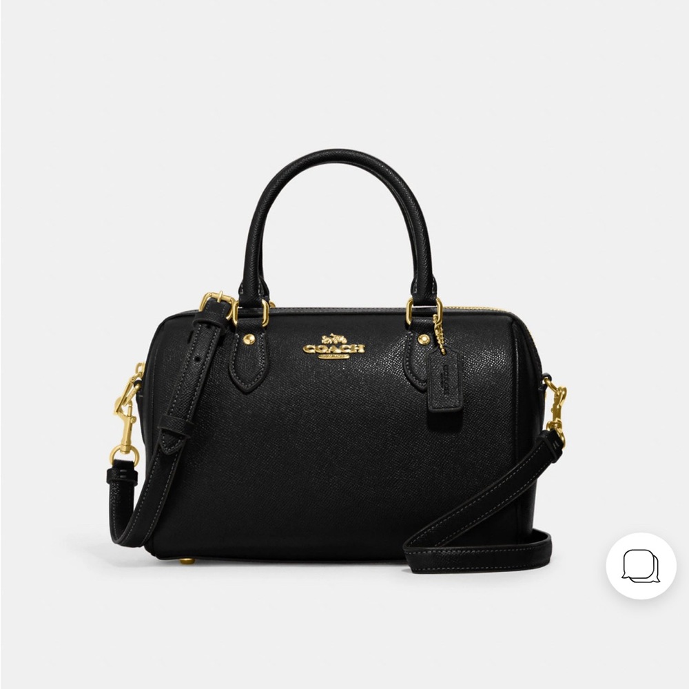 Rowan Coach Black Hand Bag with long strap
